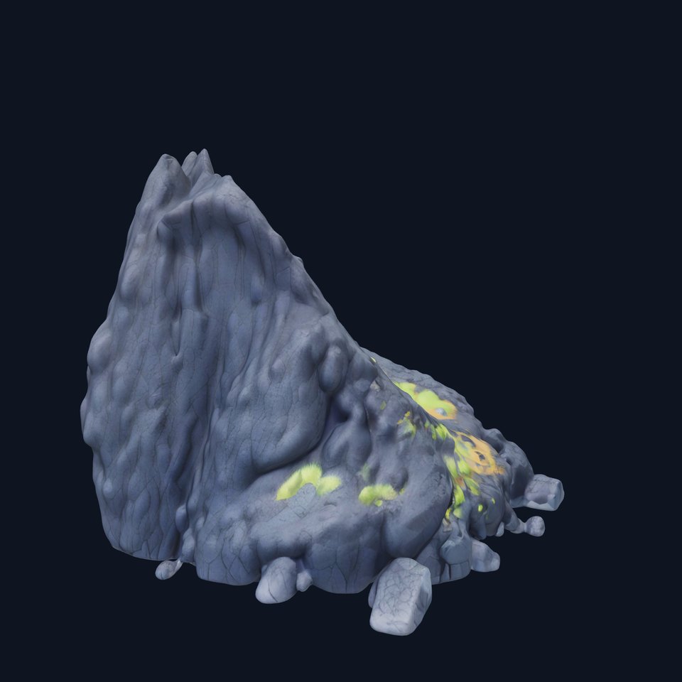 Rocky Cliff with Grass model pack